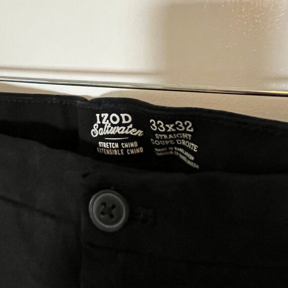 IZOD Pants Regular Fit Chino Stretch Size 33x32 Straight - Picture 2 of 5
